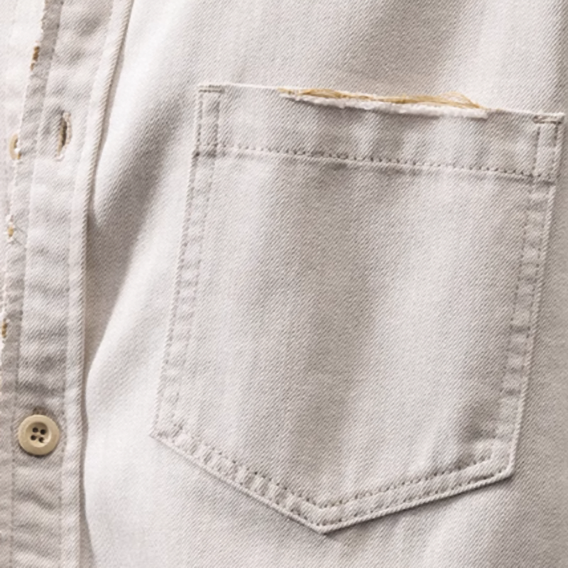 Distressed retro work shirt V0689