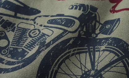 Retro bike logo print sweatshirt V0424