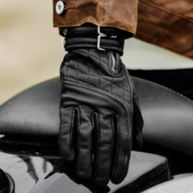 American Retro Ribbed Leather Gloves V0380