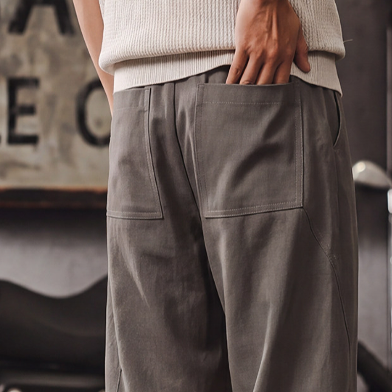 Retro wide-leg pants V0967