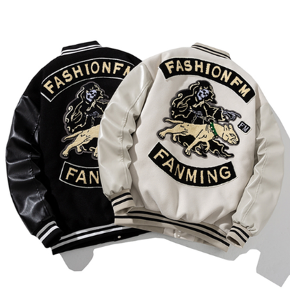 Embroidered Baseball Jacket V0840