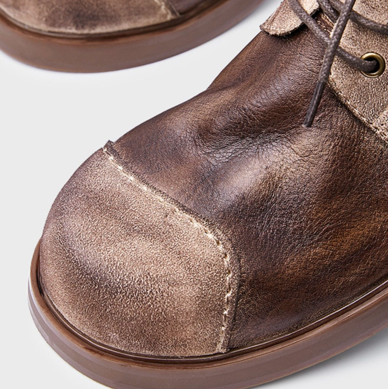 Retro Handmade Leather Shoes V0875