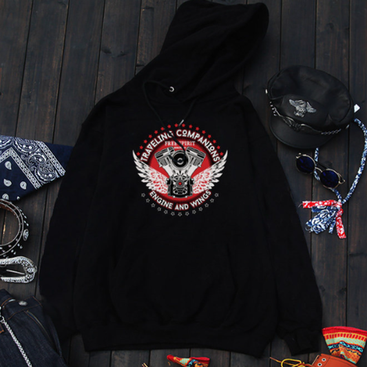 Biker Hoodie Sweatshirt V0913