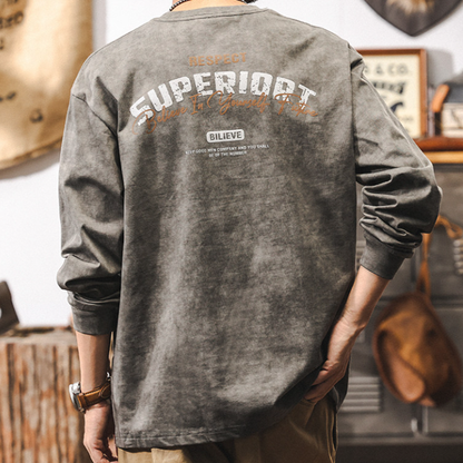 Retro Foam Print T-Shirt V0931