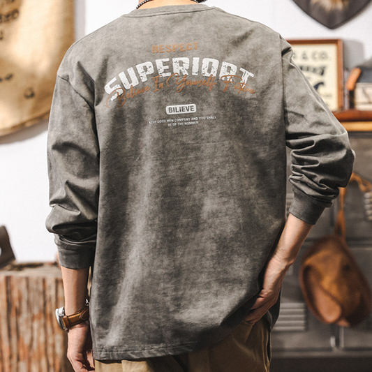 Retro Foam Print T-Shirt V0931