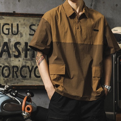 Quick-Dry Color Blocks Shirt V0970