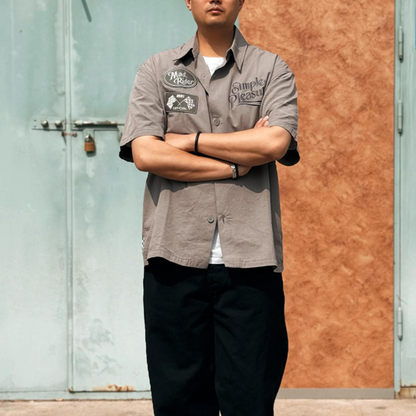 Racing Style Short-Sleeve Shirt V0995