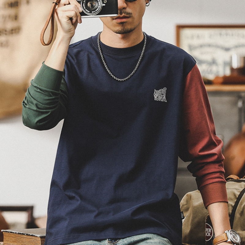 Retro Color Block T-Shirt V0930