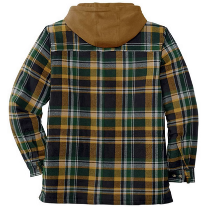 8-color hooded check jacket V0386