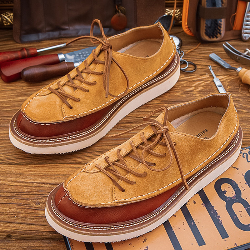 Casual Leather Low-cut Shoes V1033
