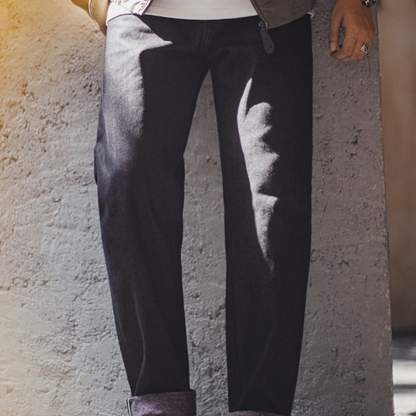 Vintage Red Raw Denim Jeans V1001