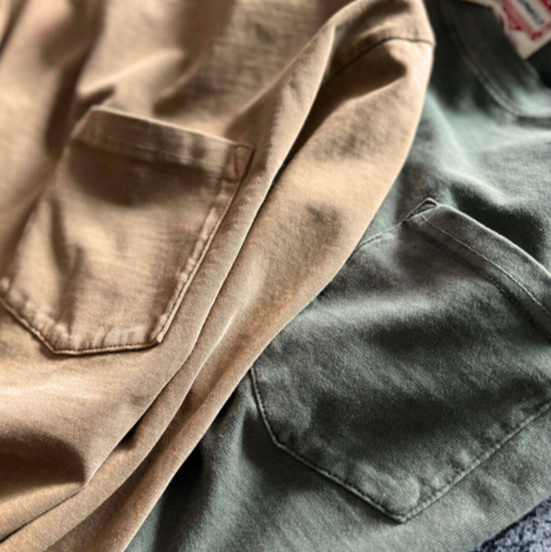 Vintage Heavyweight Pocket long T-Shirt V0920