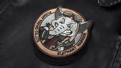 Elephant patch rider jacket V0153