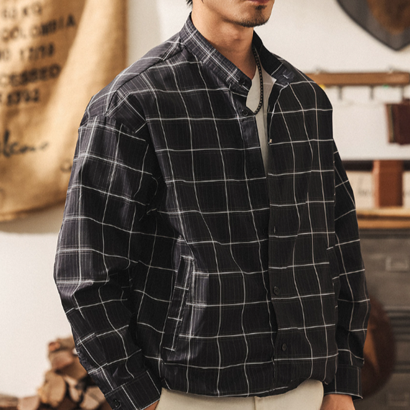 Retro Plaid Shirt Jacket V0912
