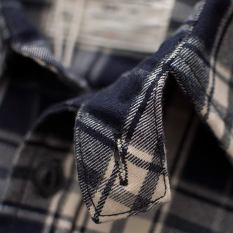 Heavyweight retro check shirt V0198