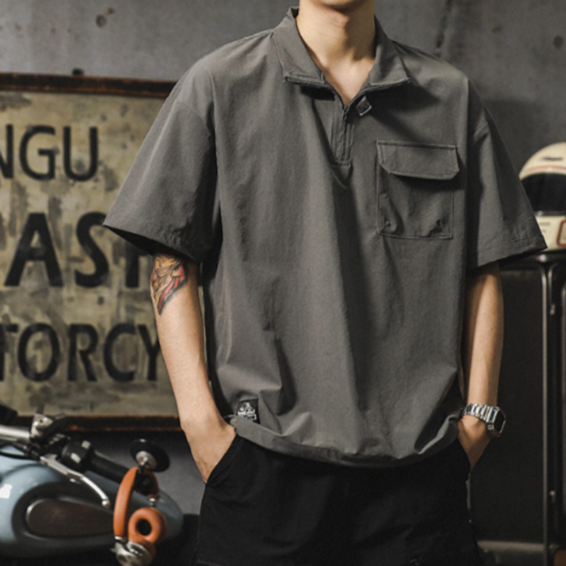 Standcollar RetroShirt V0965