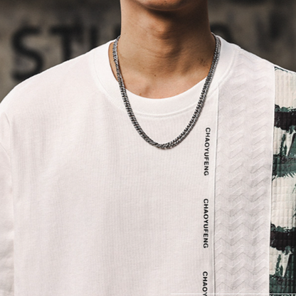 Urban Spliced Cotton T-Shirt V0975