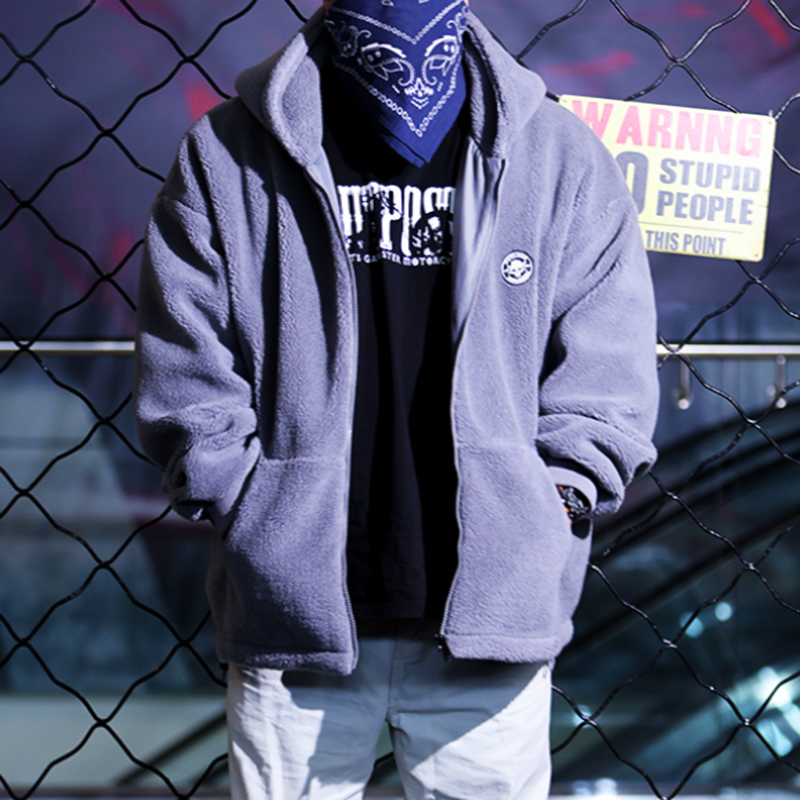 Big size Faux Lambswool Jacket V0813