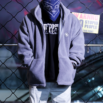 Big size Faux Lambswool Jacket V0813