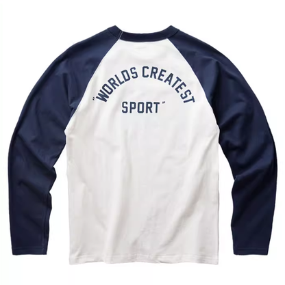 Contrast color bike long sleeve T-shirt V0165