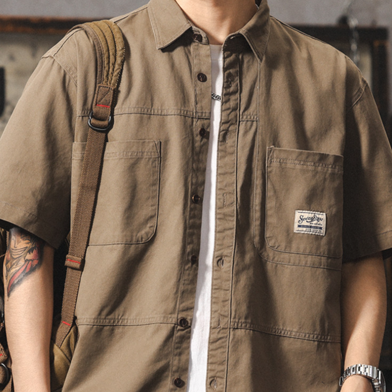 Vintage Cotton Work Shirt V0971