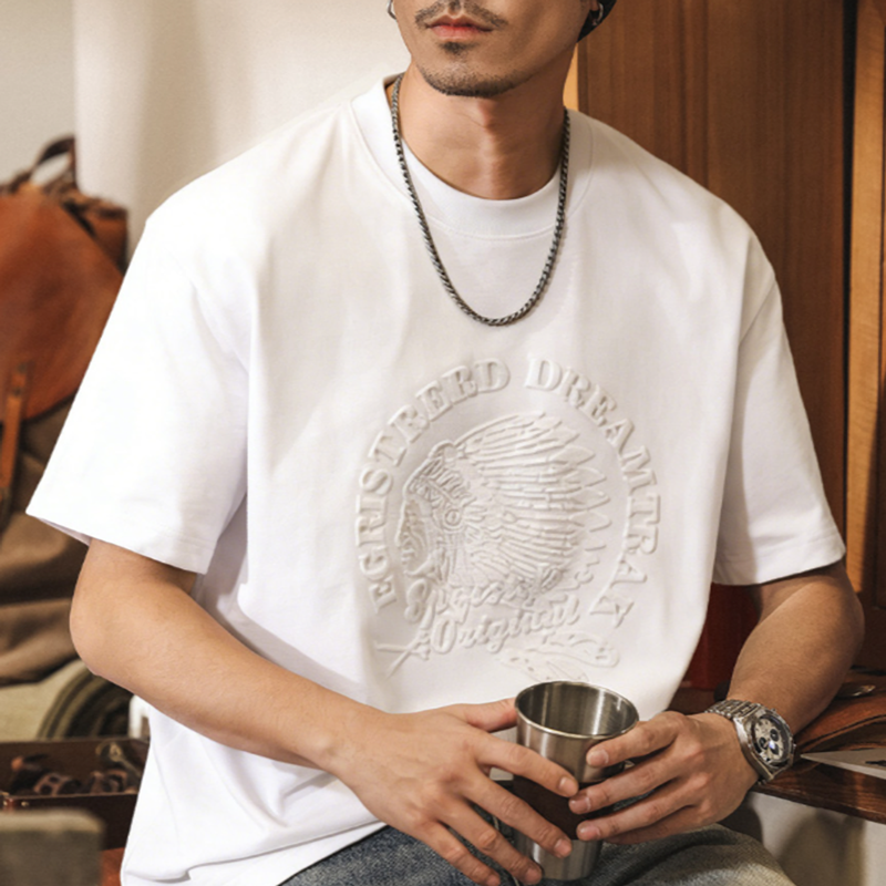 Retro Bamboo Cotton T-Shirt V0910