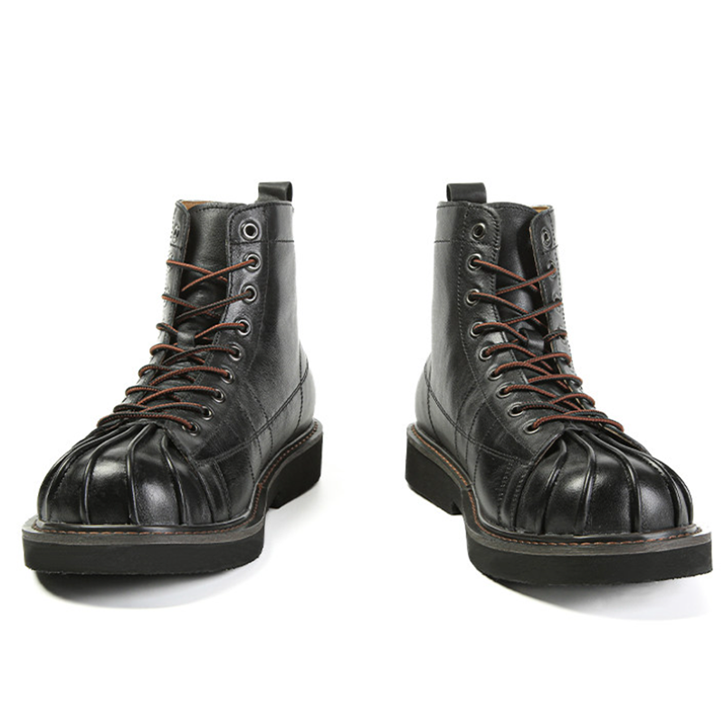 Classic Leather High-Top Boots V1032