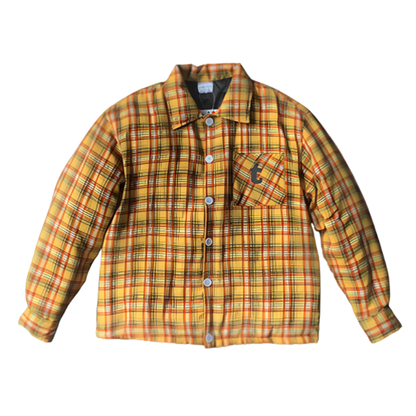 Checked padded jacket V0845