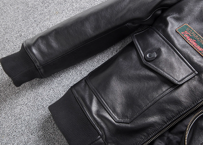 Leather Flight Jacket  V0874