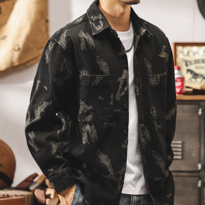Retro Denim Work Shirt