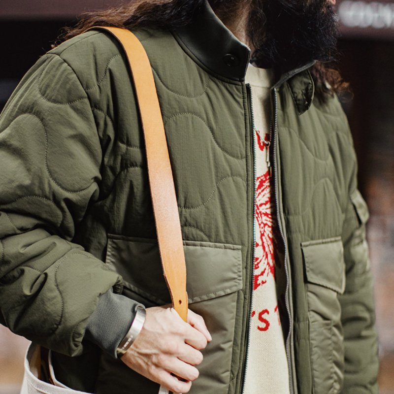 Cotton-Padded Army Jacket V1055