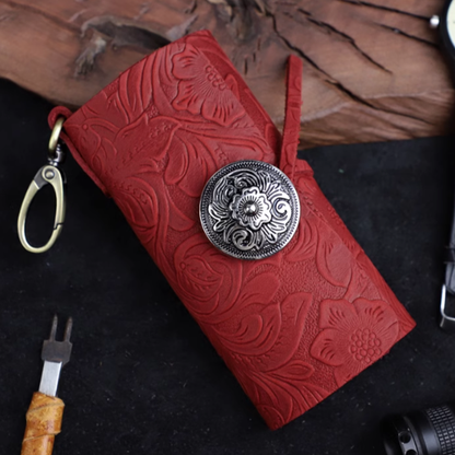 Retro engraved key case V0303