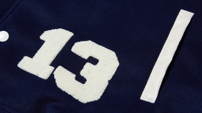 Big size Blue and White Baseball Jacket V0814