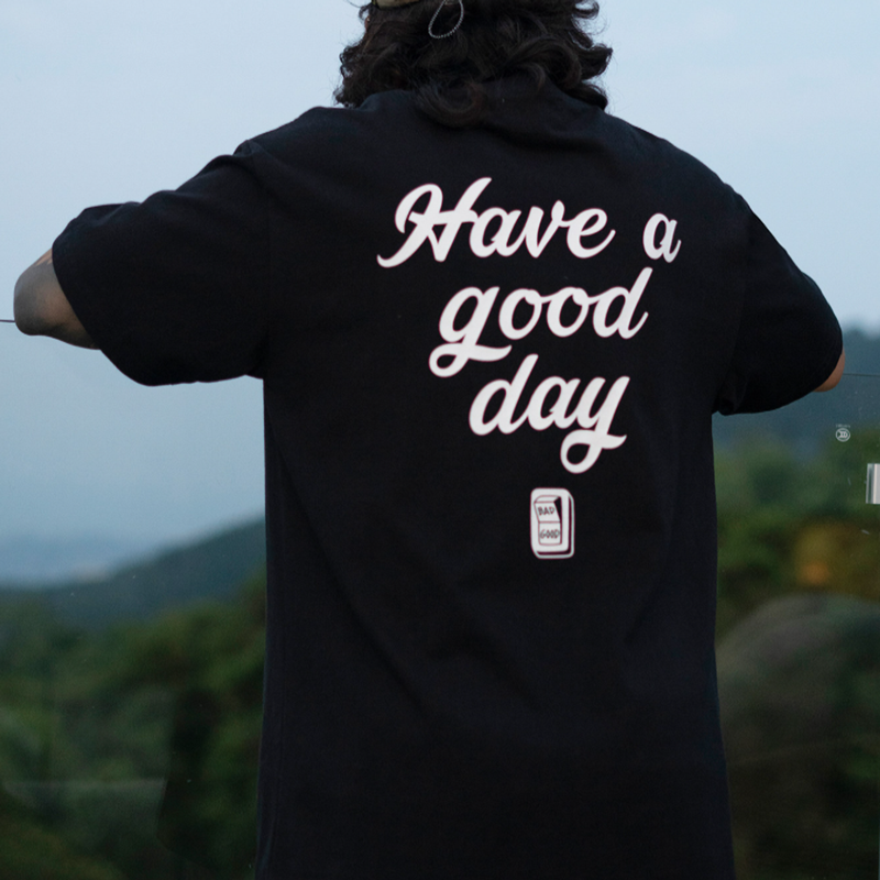 Slogan Cotton Casual T-Shirt V0954