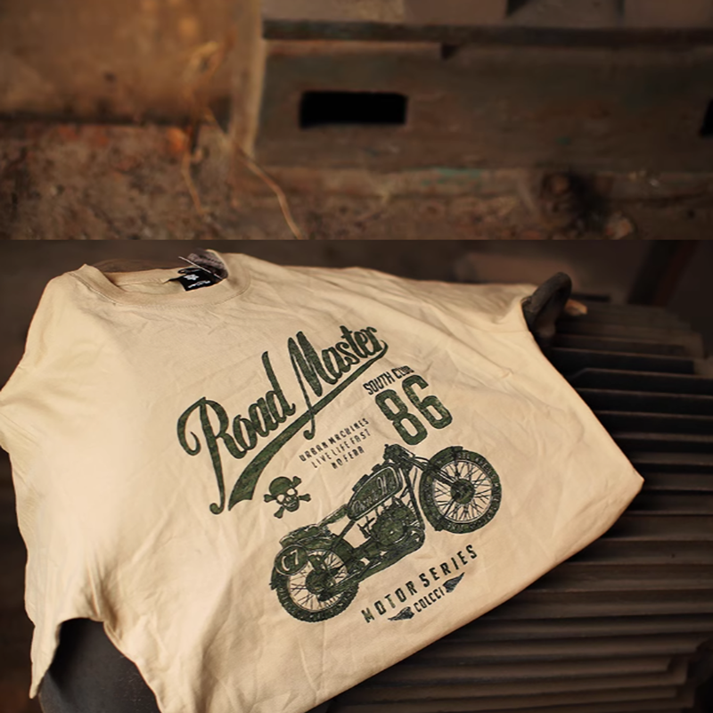 Classic Bike Print T-shirt V0060