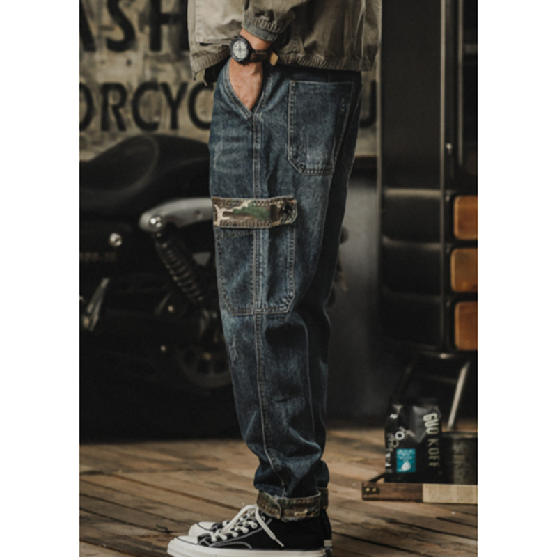 Camouflage Splice Cargo Pants V0972