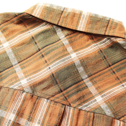 Retro Plaid Beach Shirt V0692