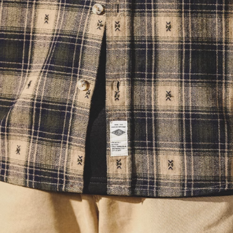 Retro Plaid Embroidered Shirt V0694