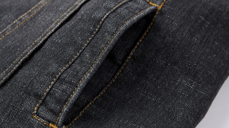 Retro denim fleece jacket V0324