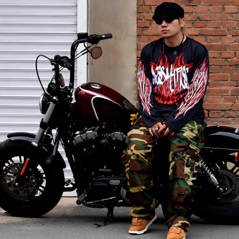 Quick-Dry Graphic Long T-Shirt V1025