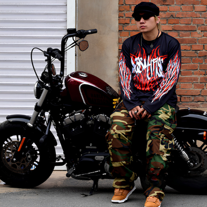Quick-Dry Graphic Long T-Shirt V1025