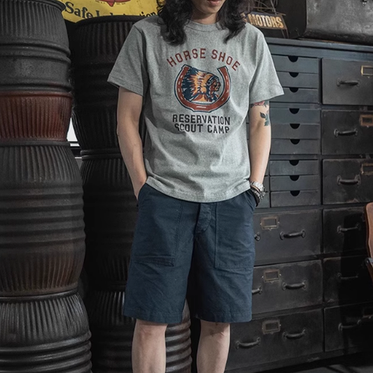 Heavyweight Vintage Indian Print Tee V0674