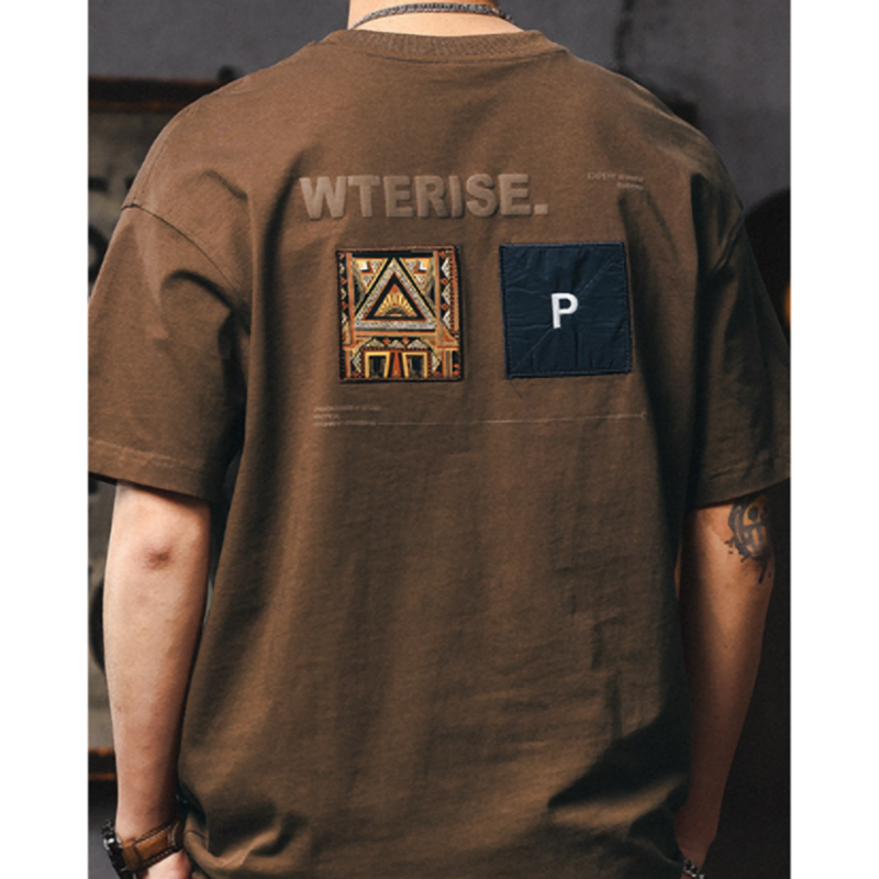 Retro Gangster Cotton T-Shirt V0974