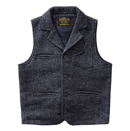 Heavyweight tweed vest V0167