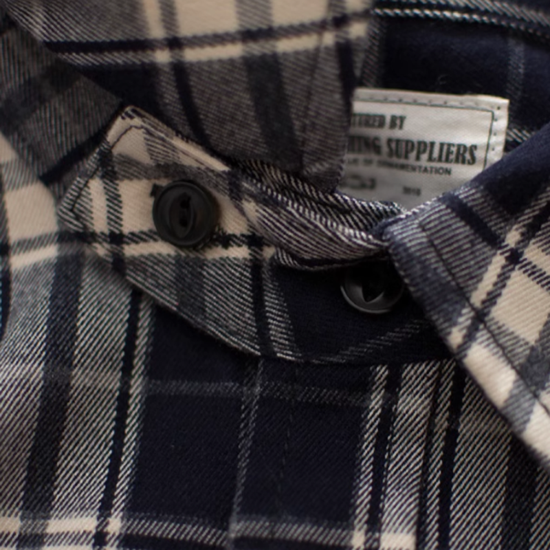 Heavyweight retro check shirt V0198