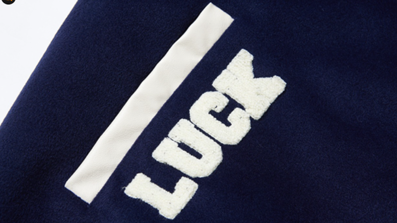 Big size Blue and White Baseball Jacket V0814