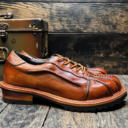 Retro Leather duck Shoes V0908