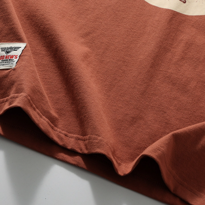 Vintage-Style Printed T-Shirt V0996