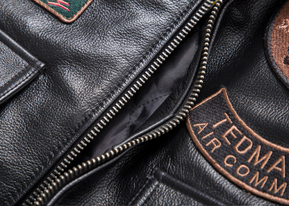 Leather Flight Jacket  V0874