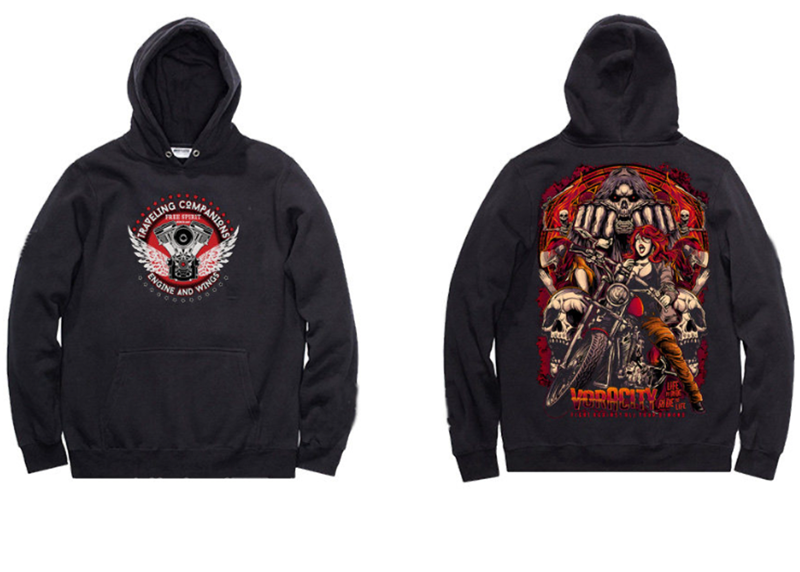 Biker Hoodie Sweatshirt V0913